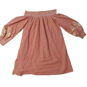 Soprano off the shoulder puff sleeve mini dress Boho Cottage Core